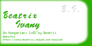 beatrix ivany business card